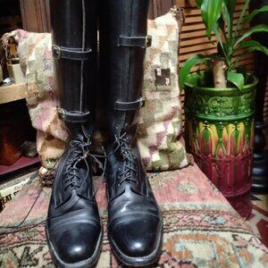 Women's Vintage  J.Peterman Black Riding Boots Size 7B